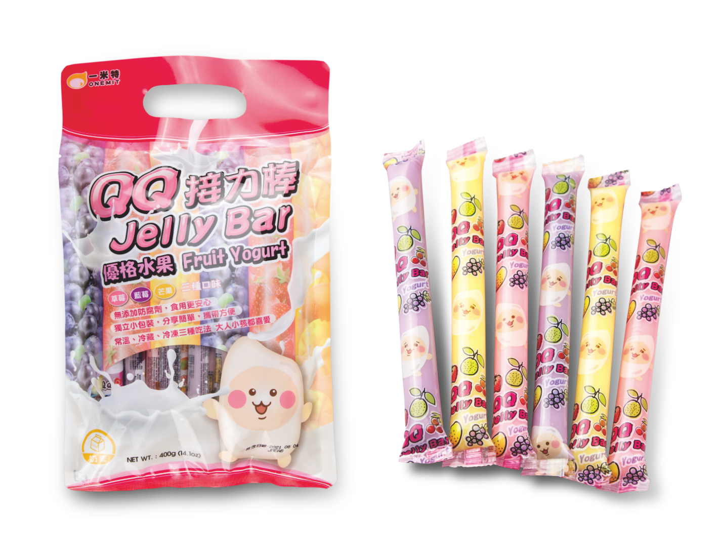 優格QQ果凍條<br>Yoghurt QQ Jelly Bar  |產品資訊|果凍/布丁